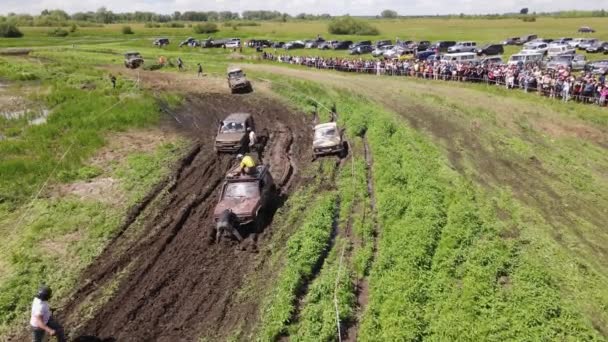 Moskva Rusko 06262022 Závody Terénních Automobilů Rychlost Závodech Rallye Soutěž — Stock video