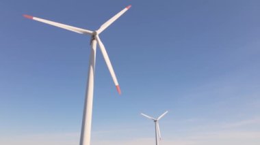 Green energy on wind turbines and wind turbines. Alternative energy sources and renewable energy sources. Power generation and generators of power plants.Wind farm and wind,environmental conservation