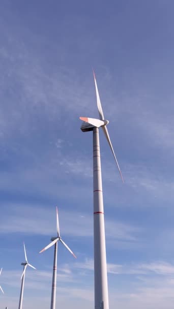 Green Energy Wind Turbines Wind Turbines Alternative Energy Sources Renewable — Stockvideo