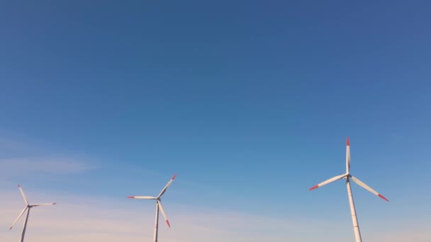 Green Energy Wind Turbines Wind Turbines Alternative Energy Sources Renewable — Wideo stockowe