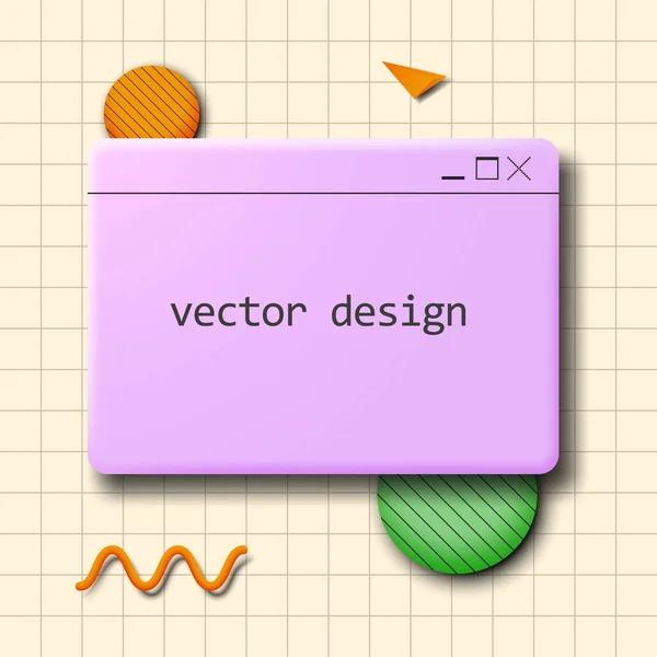 Fondo Abstracto Para Información Estilo Antiguo Sistema Operativo Con Elementos — Archivo Imágenes Vectoriales