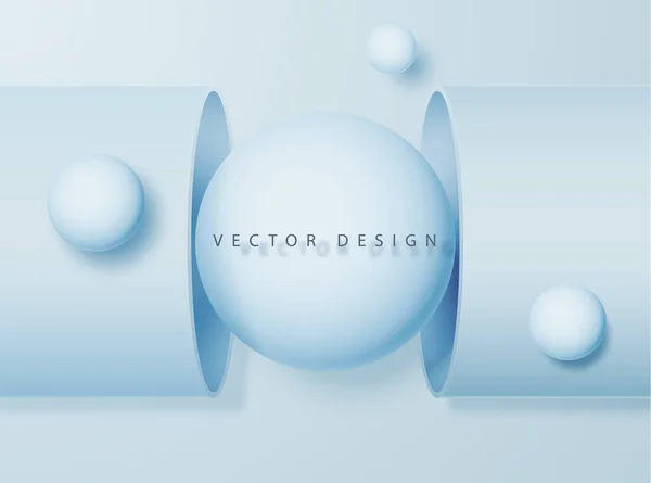 Abstract Volumetric Geometric Futuristic Light Color Background — Stock Vector