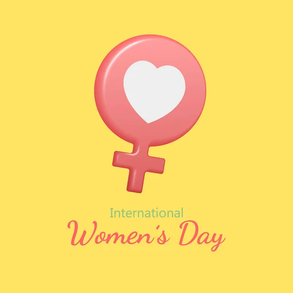 Σύμβολο Των Γυναικών Για Την Παγκόσμια Ημέρα Της Γυναίκας Απομονωμένο — Διανυσματικό Αρχείο