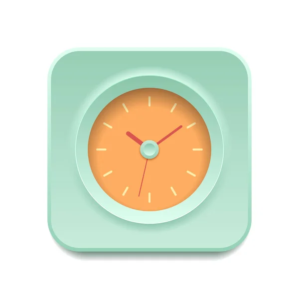 Icono Del Reloj Estilo Aislado Sobre Fondo Blanco — Vector de stock