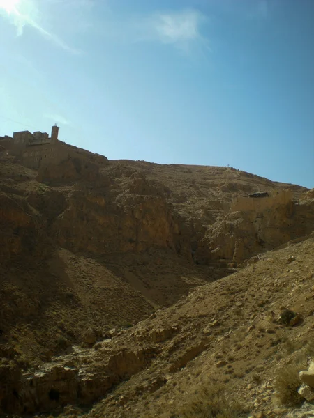 Monastery deir mar musa al-哈巴希 nebek，叙利亚. . — 图库照片