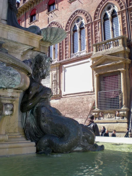 Neptunbrunnen in Bologna. Italien — Stockfoto