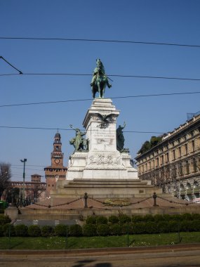 Giuseppe garibaldi atlı heykeli, milan, İtalya