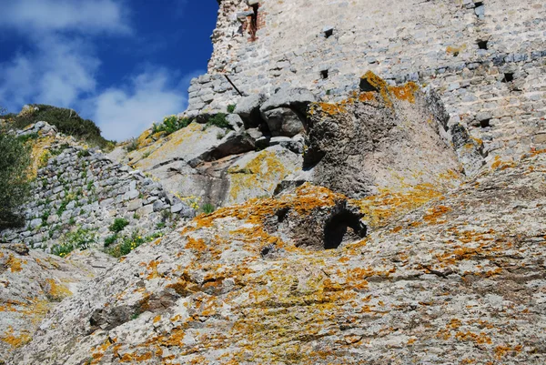 Fragment of Castle of Acquadda. Sardinia. Italy — Stock Photo, Image