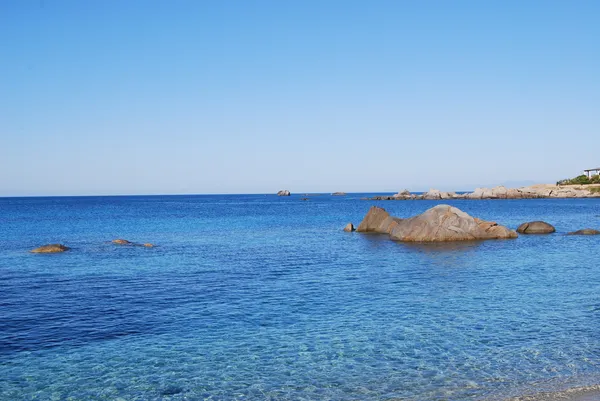 Blick auf das wunderschöne Meer von Villasimius, in Sardinien, Italien — Stockfoto