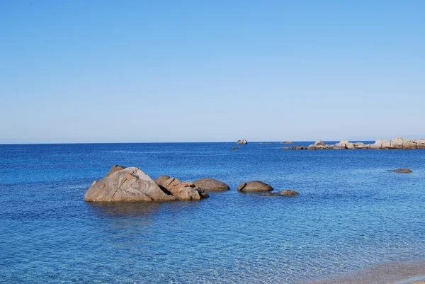 Veduta del bellissimo mare di Villasimius, in Sardegna — Foto Stock