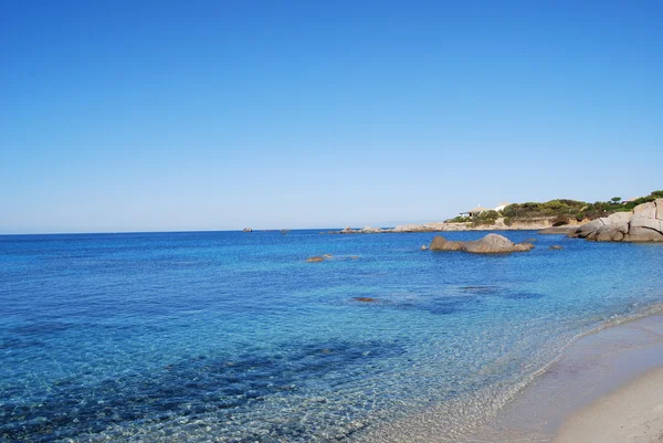 Uitzicht op prachtige zee van villasimius, in Sardinië, Italië — Stockfoto