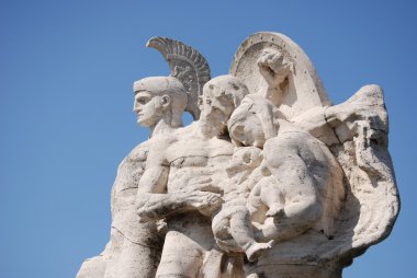 Vittorio Emanuele II köprü heykel, roma, italya