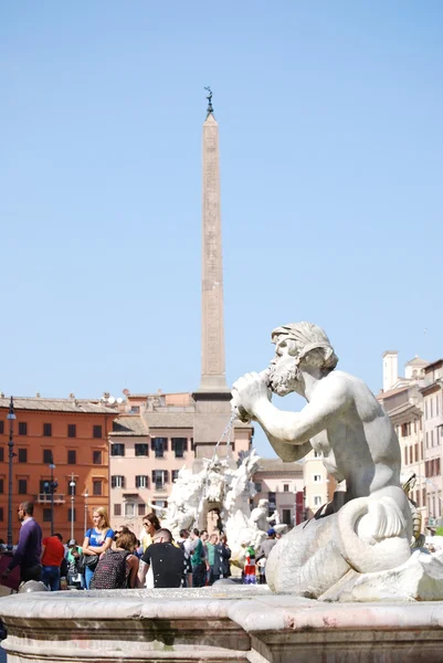 Fontana del Moro in Piazza Navona. Rome, Italy — Zdjęcie stockowe