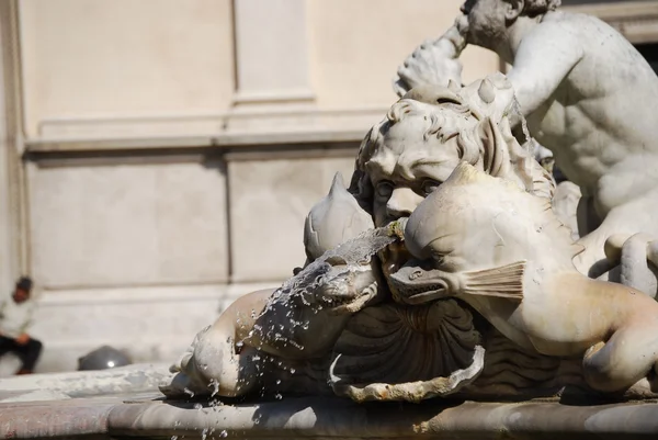 Fontana del moro v piazza navona. Řím, Itálie — Stock fotografie