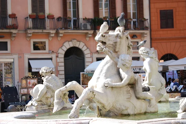 Fontanna Neptuna w Rzym, Włochy — Zdjęcie stockowe