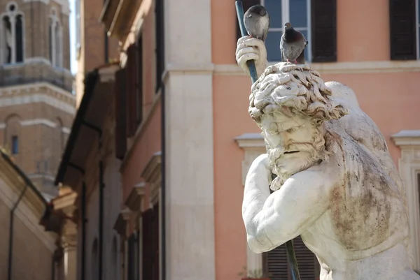 Neptunus Fontein in rome, Italië — Stockfoto