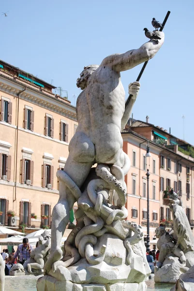 Fontaine Neptune à Rome, Italie — Photo