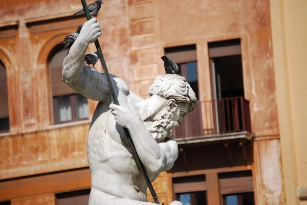 Фонтан Нептуна в Риме, Италия — стоковое фото