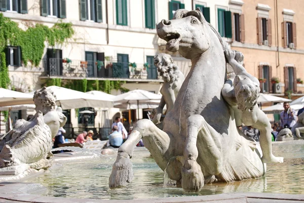 Neptün Çeşmesi, Roma, İtalya — Stok fotoğraf