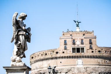 Görünüm castel sant'angelo Roma, İtalya