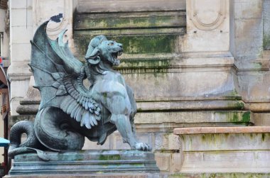 Fontaine Saint-Michel 'de heykel, Paris, le-de-France, Fransa