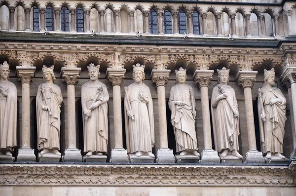 París Francia Famosas Estatuas Catedral Notre Dame Patrimonio Humanidad Unesco —  Fotos de Stock