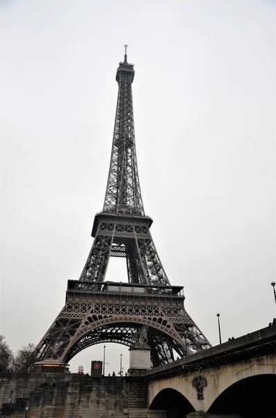 Híres Eiffel Torony Párizs Franciaország — Stock Fotó