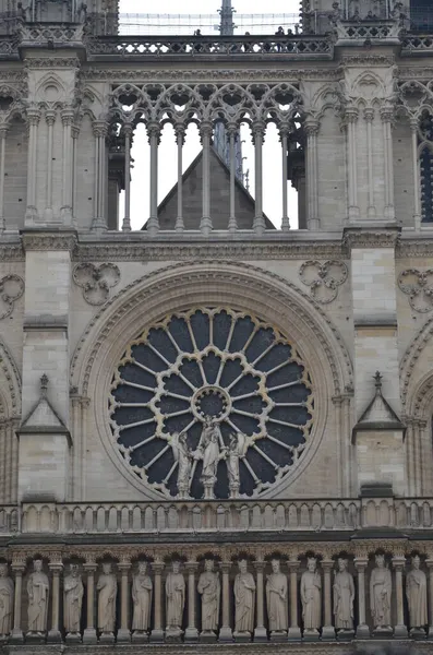 París Francia Famosas Estatuas Catedral Notre Dame Patrimonio Humanidad Unesco — Foto de Stock