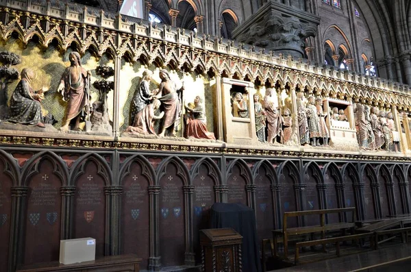 Interior Catedral Notre Dame París Francia —  Fotos de Stock