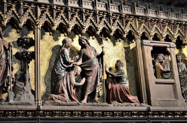 Interior Catedral Notre Dame Paris França — Fotografia de Stock