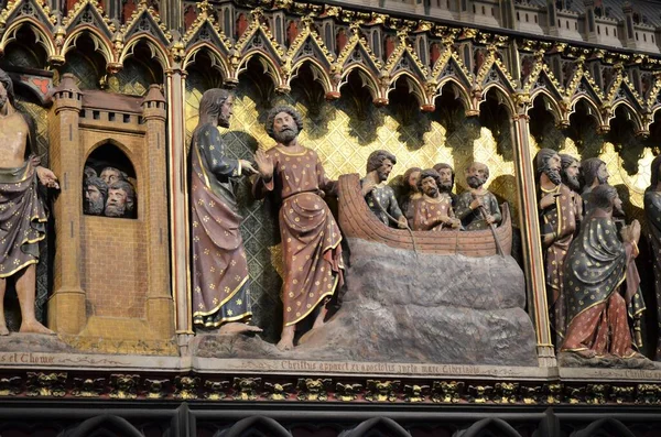 Interior Catedral Notre Dame Paris França — Fotografia de Stock