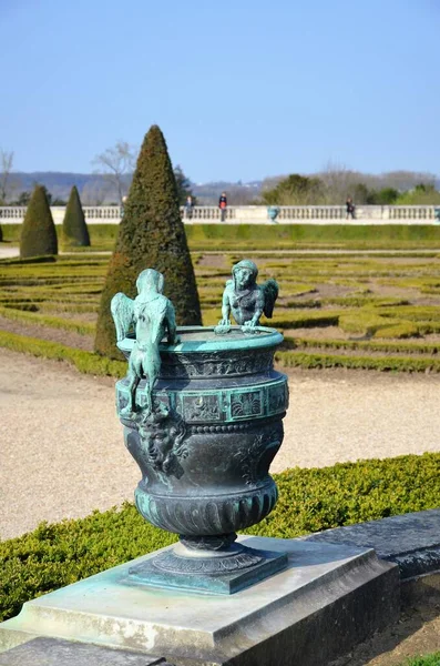 Versailles Sarayı Nın Batı Cephesinin Önündeki Versailles Bahçesindeki Bassin Midi — Stok fotoğraf