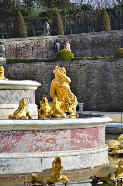 Fontaine Latona Dans Jardin Versailles France — Photo