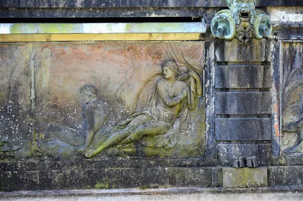 Neptuno Fuente Los Jardines Del Famoso Palacio Versalles París — Foto de Stock