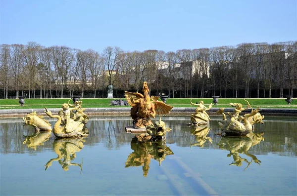 Fontaine Dragon Dans Parc Versailles Paris — Photo