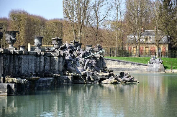 Neptunbrunnen Garten Des Berühmten Versailler Schlosses Paris — Stockfoto