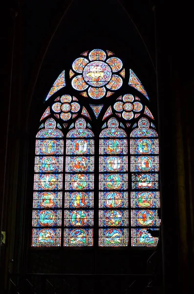 Intérieur Cathédrale Notre Dame Paris France — Photo