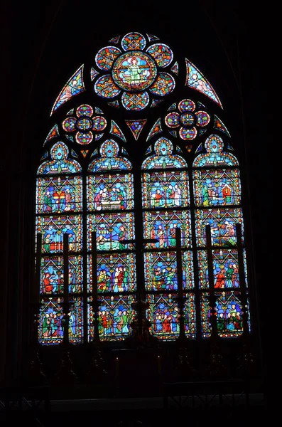 Intérieur Cathédrale Notre Dame Paris France — Photo