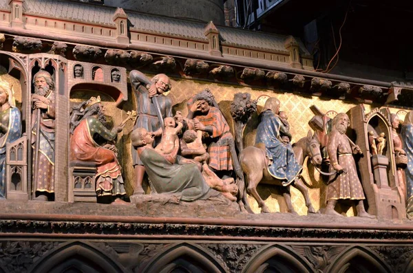Interior Catedral Notre Dame Paris França — Fotografia de Stock