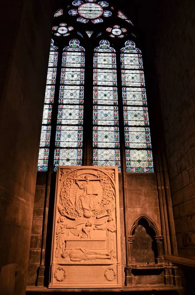 Interiör Notre Dame Katedralen Paris Frankrike — Stockfoto