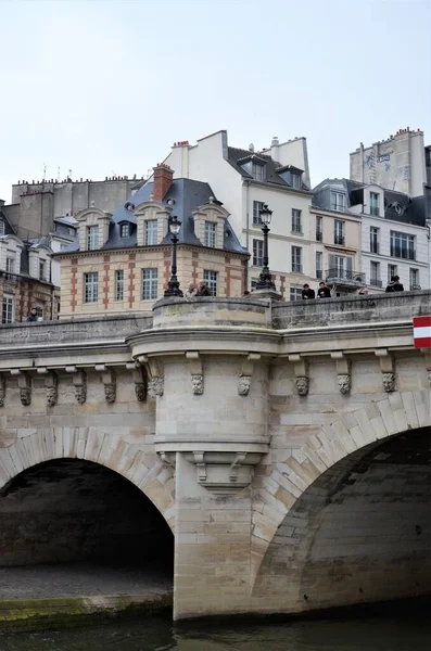 Stone Bridges River Seine Paris — Stock Photo, Image