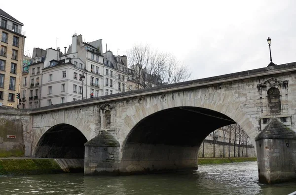 Stone Bridges River Seine Paris — Stock Photo, Image