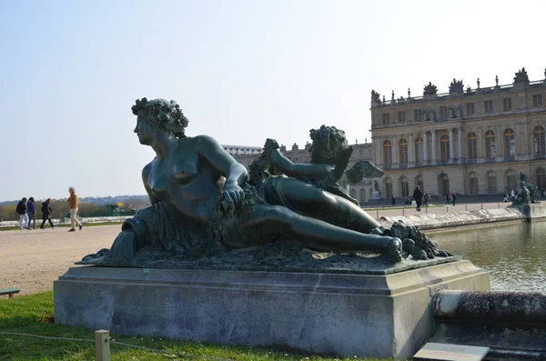Statue Gardens Versailles Palace Paris France — Stockfoto