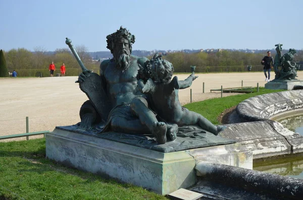 Statue Gardens Versailles Palace Paris France — Stockfoto