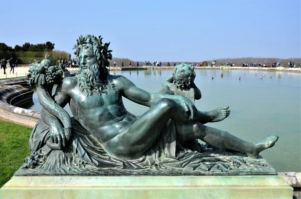 Statue Gardens Versailles Palace Paris France — Foto Stock