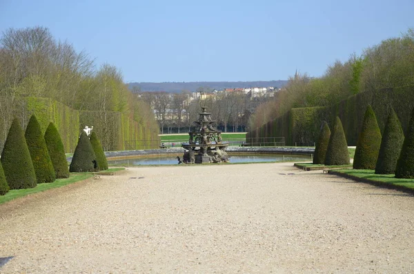 Beautiful Versailles Fontaine Pyramid Paris France — Stock Photo, Image
