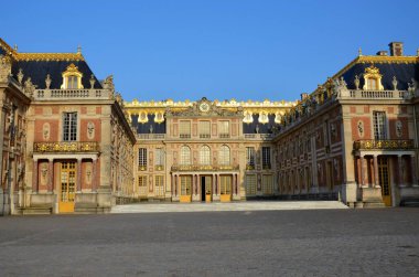Architectural fragments of famous Versailles palace, Paris (France)