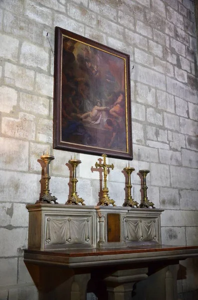 Interior Notre Dame Cathedral Paris France — Stock Fotó
