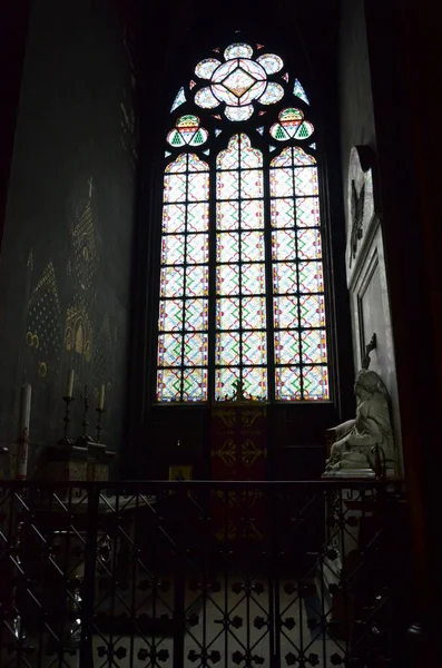 Interior Notre Dame Cathedral Paris France — Stok fotoğraf