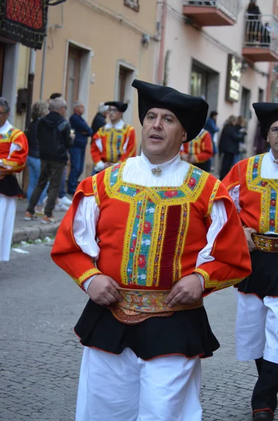 Religiös Procession Sant Antioco Sardinien — Stockfoto